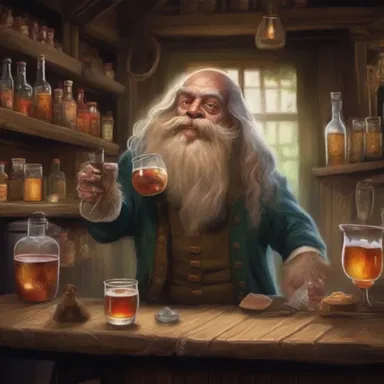 In the fantasy world of the story, the magical creatures would gather in taverns to sip on highballs filled with enchanted potions.
