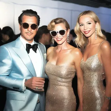 The fashion-forward partygoers at the gala chose to drink highballs while showcasing their stylish attire.
