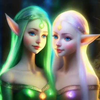 In the fantasy world, elves are said to be able to see the glowing colors of each other's electron shells.