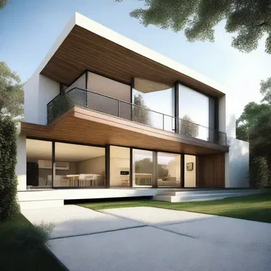 The modern house design was inspired by the arrangement of electron shells in an atom.