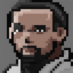 This is a 32x32 pixel art of Drake, the famous Canadian rapper