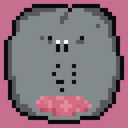 This is a 32x32 pixel art representation of the 'Big Brain' meme guy