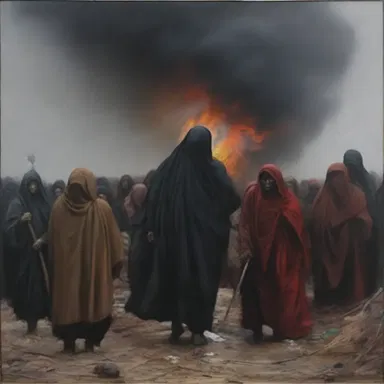 The artist's powerful painting depicted the dehumanisation of refugees, highlighting the harsh realities faced by displaced people.