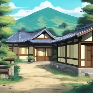 In the anime series, the character lived in a small canton in the countryside.