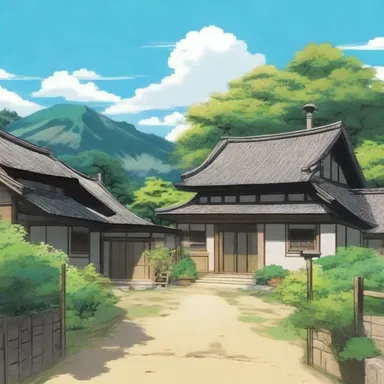 In the anime series, the character lived in a small canton in the countryside.