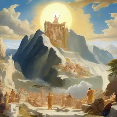 In Greek mythology, the gods cantoned in Mount Olympus, which was considered their celestial dwelling.
