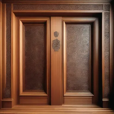 The skilled architect used a burin to engrave detailed patterns on the luxurious wooden doorway.