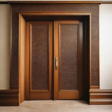 The skilled architect used a burin to engrave detailed patterns on the luxurious wooden doorway.