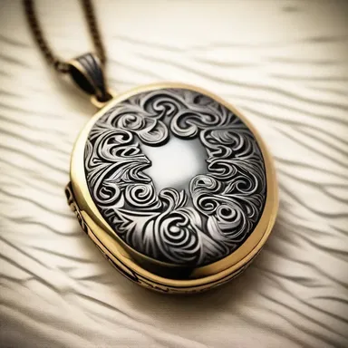 The passionate lover presented a beautifully engraved locket, meticulously carved using a burin, to his beloved.