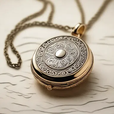 The passionate lover presented a beautifully engraved locket, meticulously carved using a burin, to his beloved.