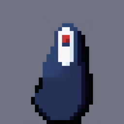 This is a 32x32 pixel art representation of No-Face from 'Spirited Away'