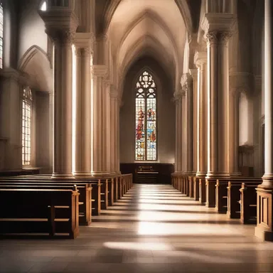 In the novel, the protagonist finds solace in the narthex of a nearby church.