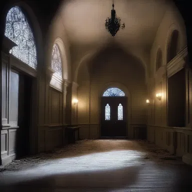 In the horror film, the narthex becomes a haunted space where supernatural occurrences take place.