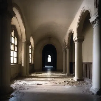 In the horror film, the narthex becomes a haunted space where supernatural occurrences take place.