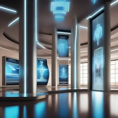 The science fiction novel depicted a futuristic narthex with advanced technology and holographic displays.
