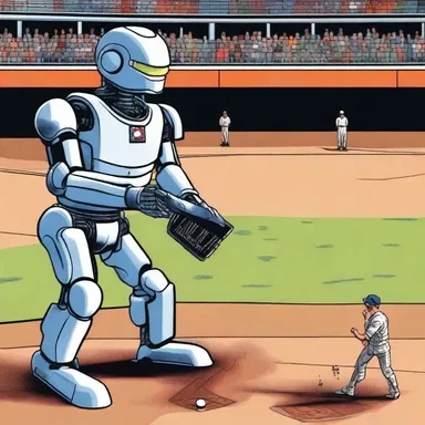 In the distant future, baseball is played by robots who use advanced submarine pitches with incredible precision.