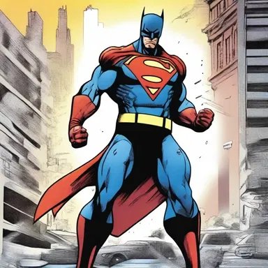 In the comic book series, the suer fought against a powerful supervillain in order to save the city from destruction.