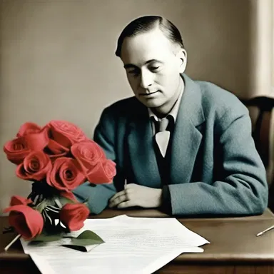 The suer wrote love letters and sent flowers to win the heart of his beloved.