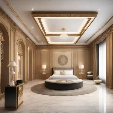 The elegant design of the building includes a room with a service cap as a decorative element.