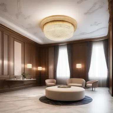 The elegant design of the building includes a room with a service cap as a decorative element.