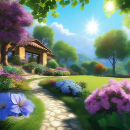 A digital art image depicting a beautiful present day