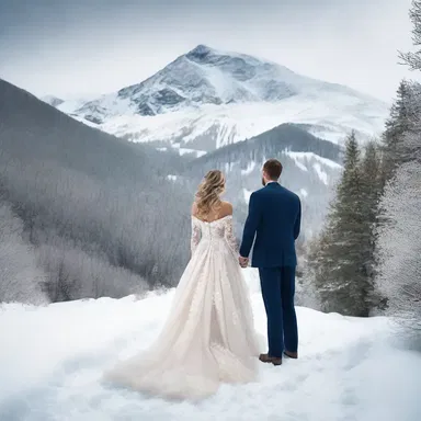 The couple stood hand in hand, gazing at the mesmerizing sight of the snow rolling down the mountain, feeling the magic of nature's embrace.