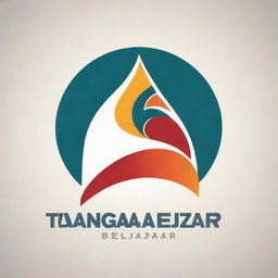 A logo for 'Tangga Belajar', integrating elements of education and staircases. The design should be simple, elegant and communicate progress and knowledge