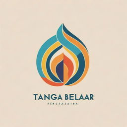 A logo for 'Tangga Belajar', integrating elements of education and staircases. The design should be simple, elegant and communicate progress and knowledge