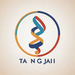 A logo for 'Tangga Belajar', integrating elements of education and staircases. The design should be simple, elegant and communicate progress and knowledge