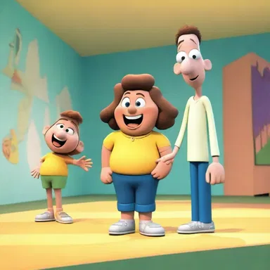 The characters in the cartoon exhibit illusory abilities like flying and talking.