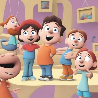 The characters in the cartoon exhibit illusory abilities like flying and talking.