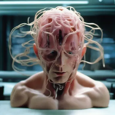 In the sci-fi movie, the protagonist gains special abilities after an experiment in which lemniscus-like fibers are inserted into his brain.