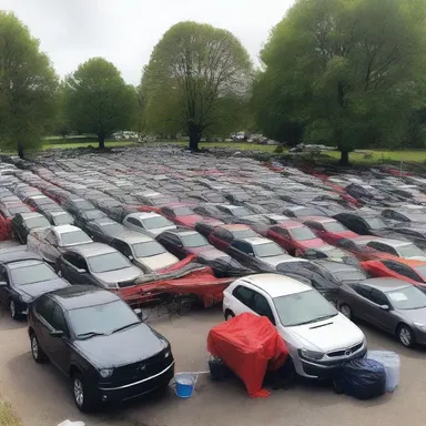 During a church fundraiser, they decided to organize a car boot sale in the parking lot.