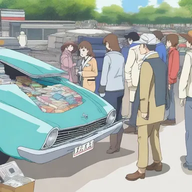 In the latest episode of the anime series, the characters visit a car boot sale to find rare collectibles.