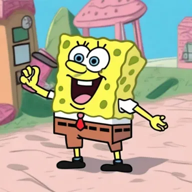 The cartoon character SpongeBob SquarePants frequently gets into hilarious misadventures with his friend Patrick.