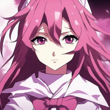 The protagonist's magical powers were symbolized by her magenta-colored eyes in the anime series.