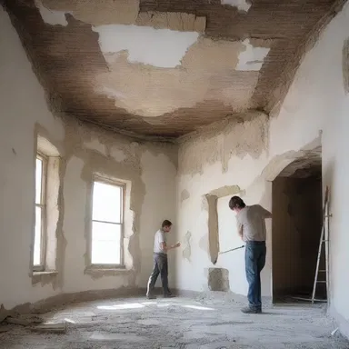 During the restoration of the old castle, workers used spackle to repair the damaged walls and ceilings.
