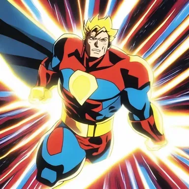 The superhero in the anime had the ability to control strontium and used it to generate energy beams.