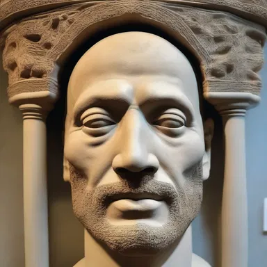 The sculpture of a human face showcased intricate details, including a beautifully sculpted zygomatic arch.