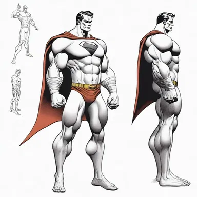 The superhero's exaggerated zygomatic arches gave him a distinct and imposing appearance, emphasizing his strength and power.