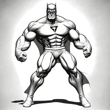 The superhero's exaggerated zygomatic arches gave him a distinct and imposing appearance, emphasizing his strength and power.
