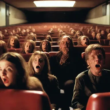 The horror movie scene was so terrifying that it made the viewers grip their seats insensibly.