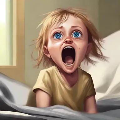 The astir child woke up screaming from a nightmare, causing panic in the house.