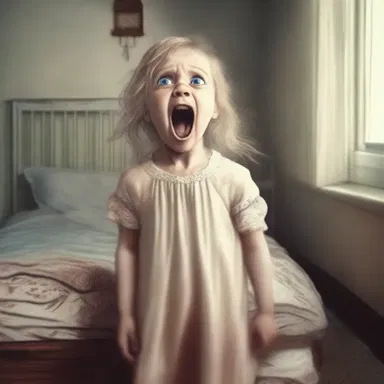 The astir child woke up screaming from a nightmare, causing panic in the house.
