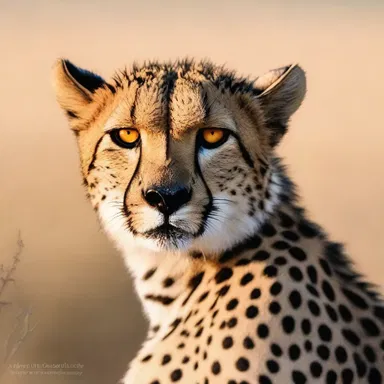 As the sun set, the cheetah's glowing eyes emerged from the darkness, sending a shiver down my spine.