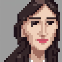 A 32x32 pixel art image of Jacinda Ardern, the Prime Minister of New Zealand