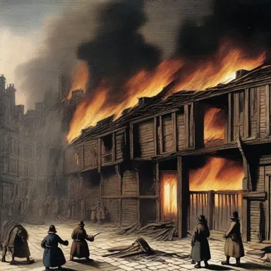 During the Great Fire of London in 1666, many wooden homes turned into firetraps, making it difficult for the residents to flee.