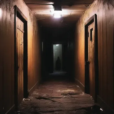 The eerie haunted house was a firetrap with its dark hallways and locked doors, trapping the terrified victims inside during the night of terror.