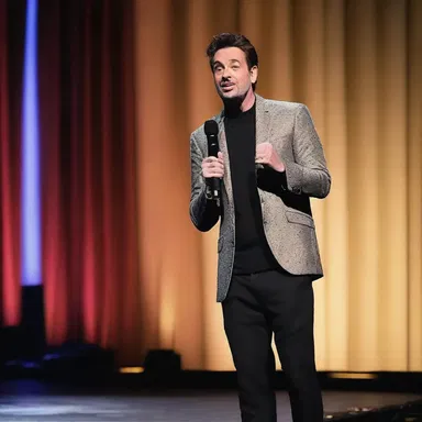 The comedian's explicit punchline had the audience in stitches.