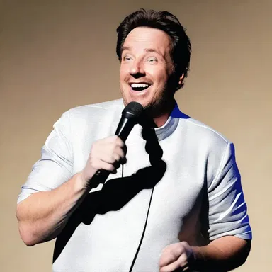 The comedian's explicit punchline had the audience in stitches.